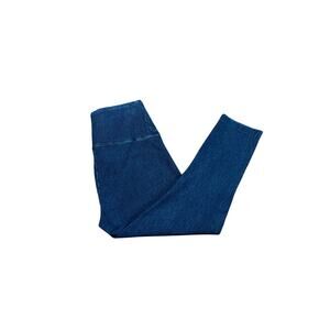 Lysse High-waist Stretch Blue Denim Cropped Legging Small